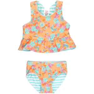 Reversible Peplum Tankini- Vibrant Valley