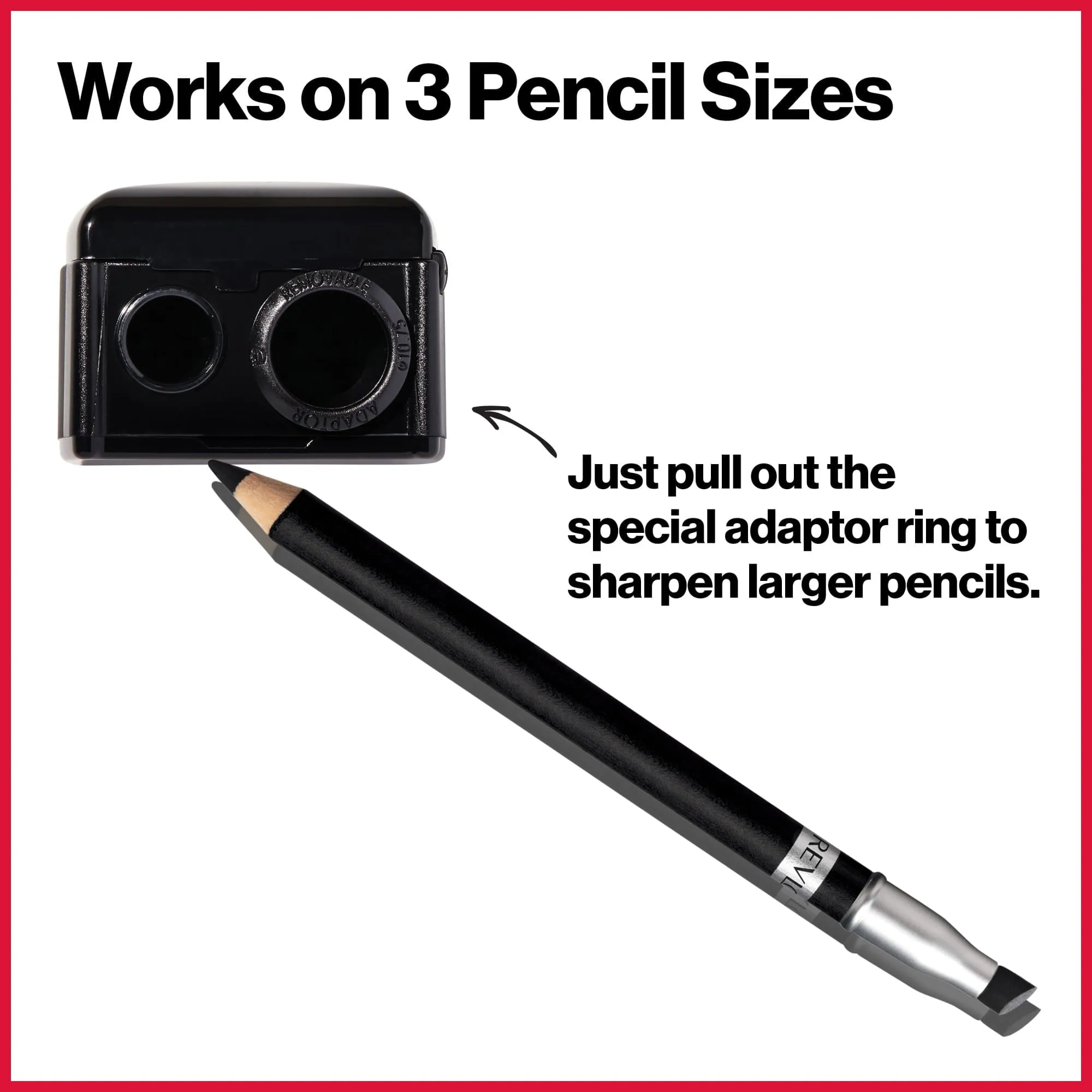 Revlon Universal Points Dual Hole Cosmetic Pencil Sharpener for Eyeliner & Lip Liner Pencils