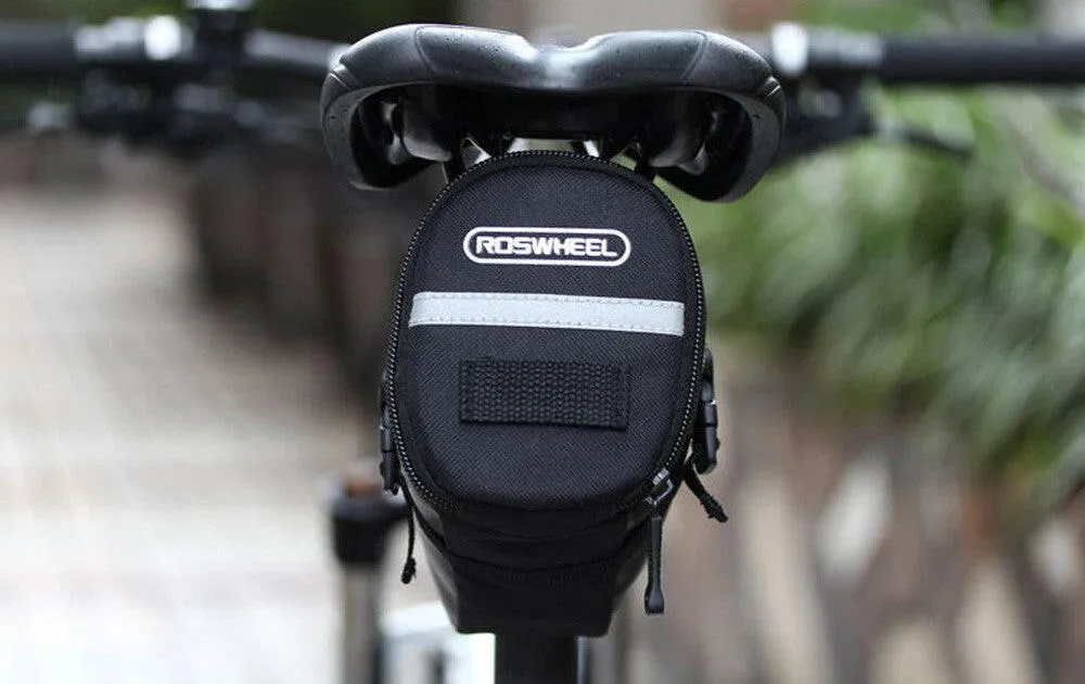 Roswheel Bicycle Strap-On Bike Saddle Bag-Black