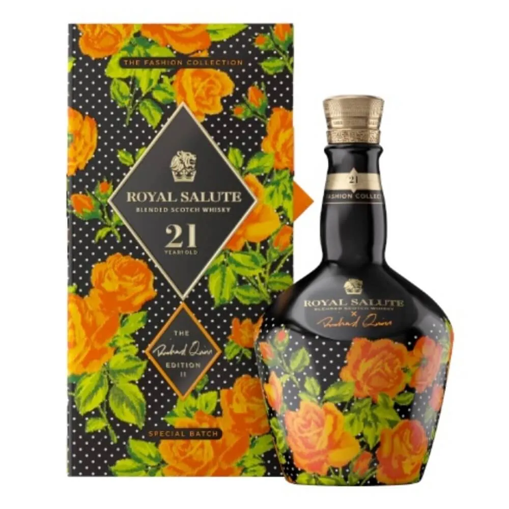 Royal Salute 21 Year Old Richard Quinn Edition II - Orange Roses and Polka Dots Print