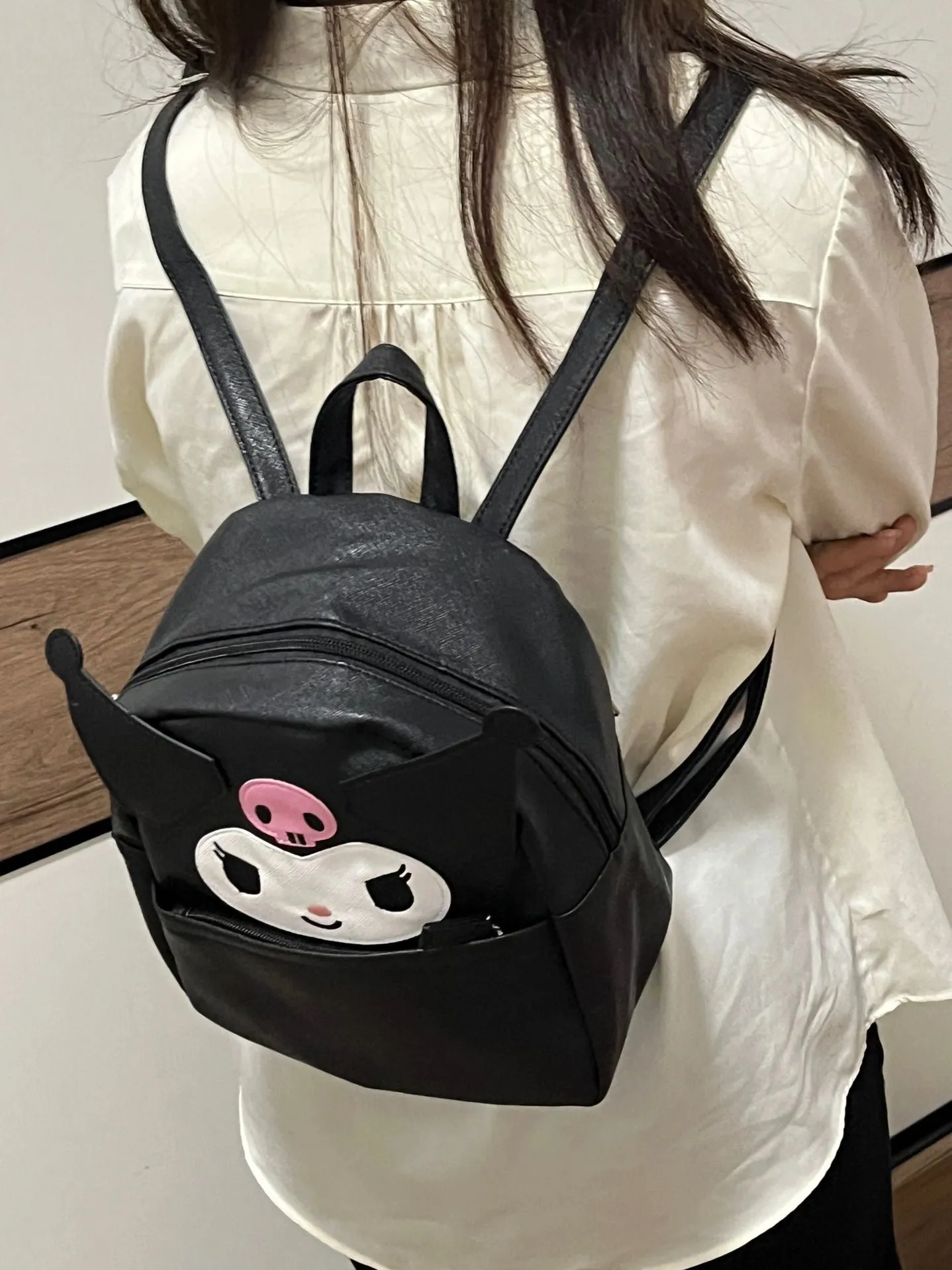 Sanrio Cute PU Backpack Shoulder Bag Backpack Handbag for Girls