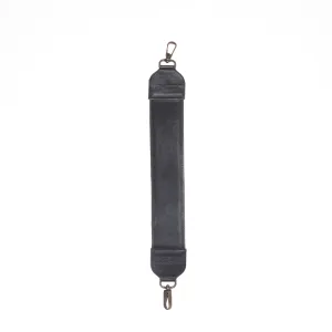 SHORT SHOULDER STRAP - FULL LEATHER - BLACK