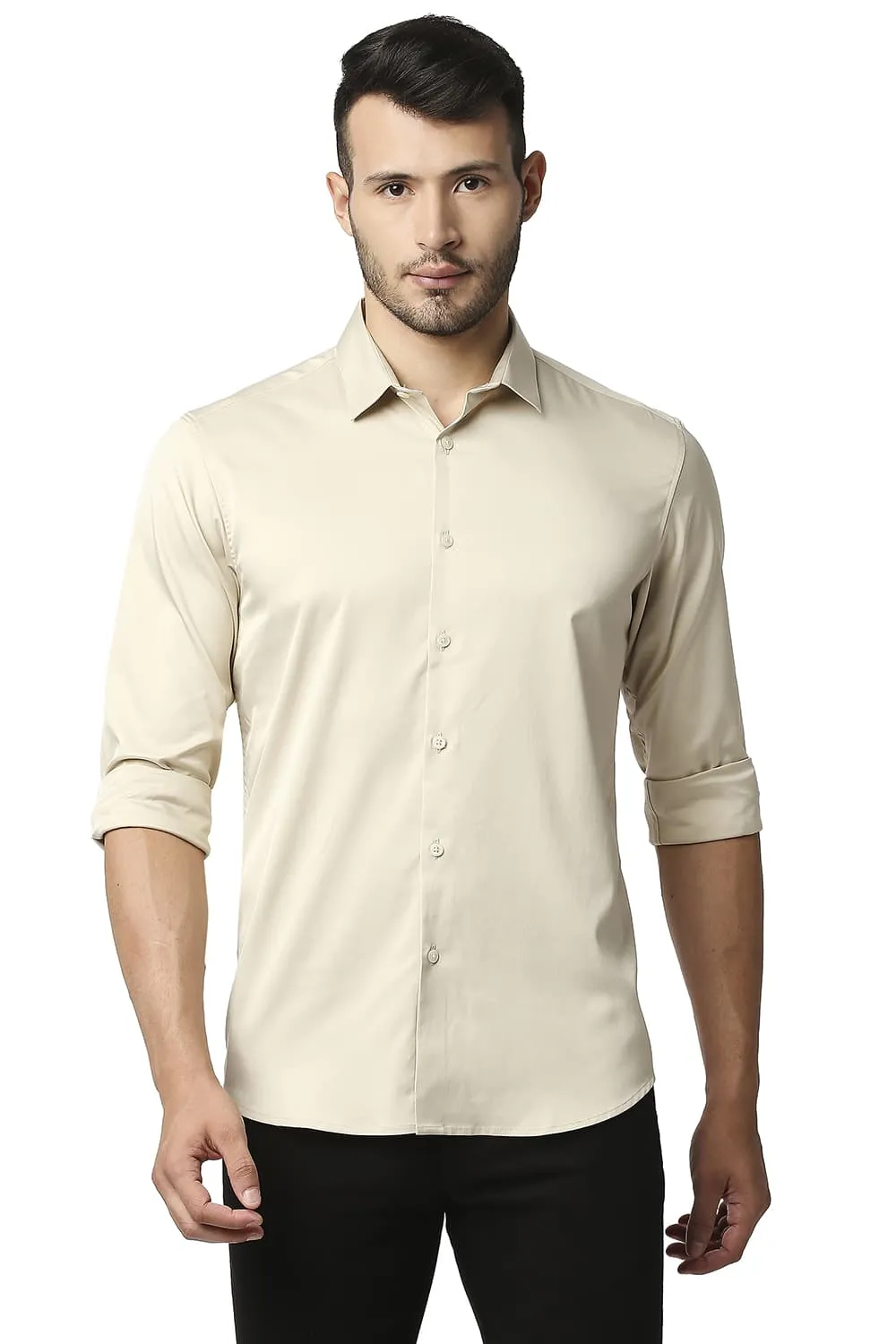 Slim Fit Polyester Stretch Shirt