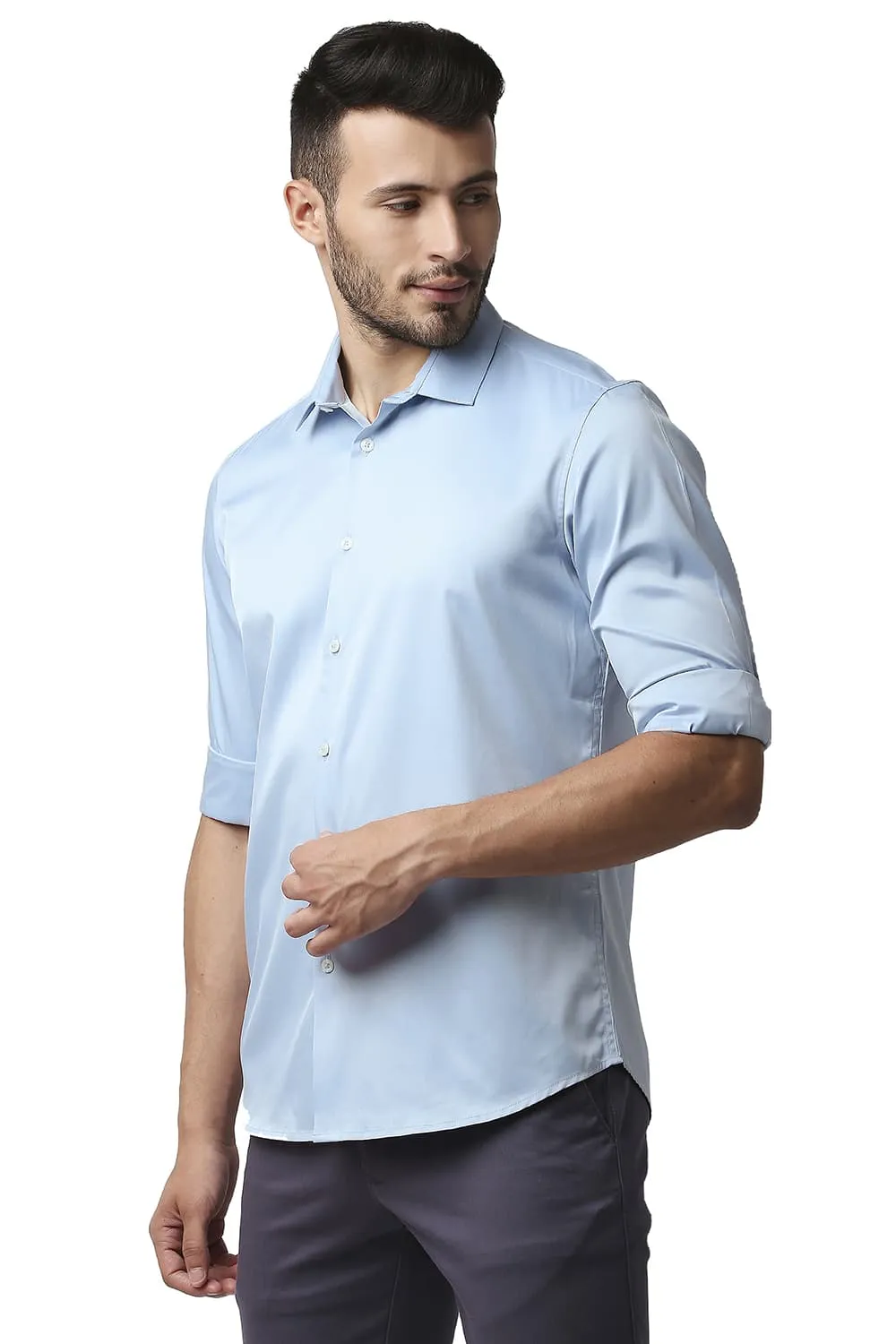 Slim Fit Polyester Stretch Shirt