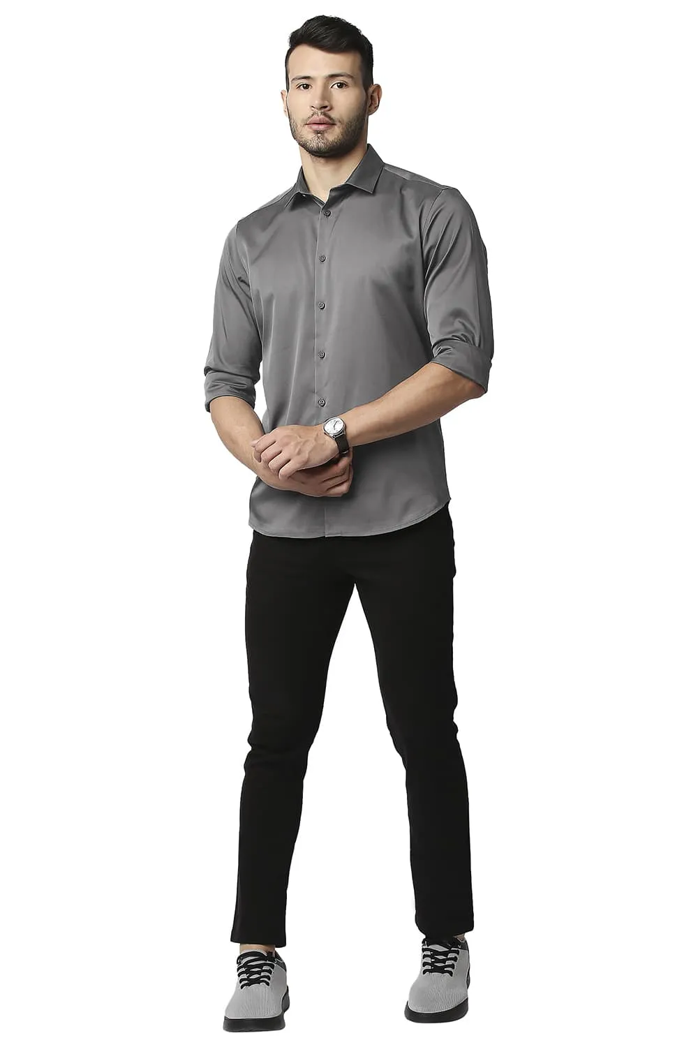 Slim Fit Polyester Stretch Shirt