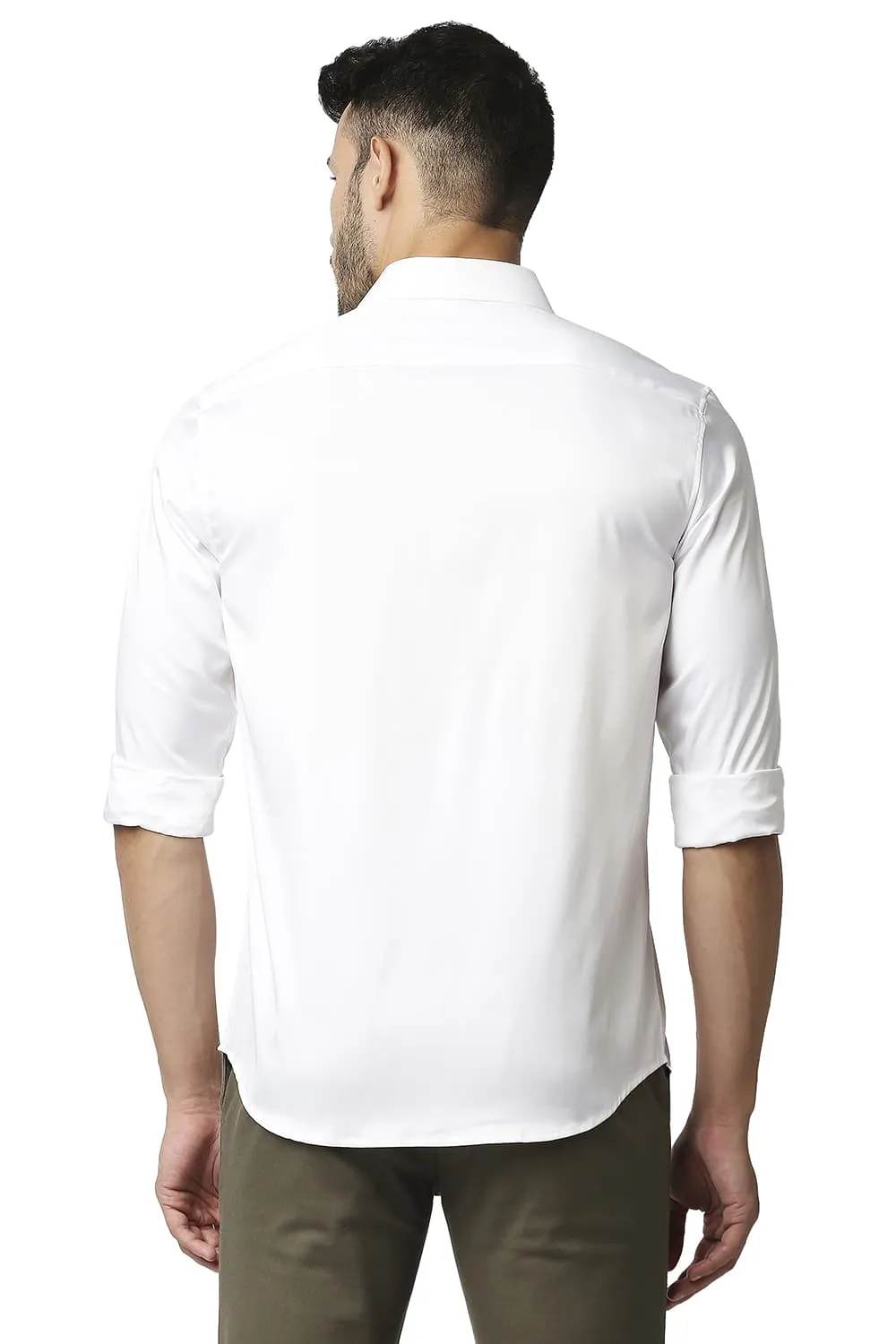 Slim Fit Polyester Stretch Shirt