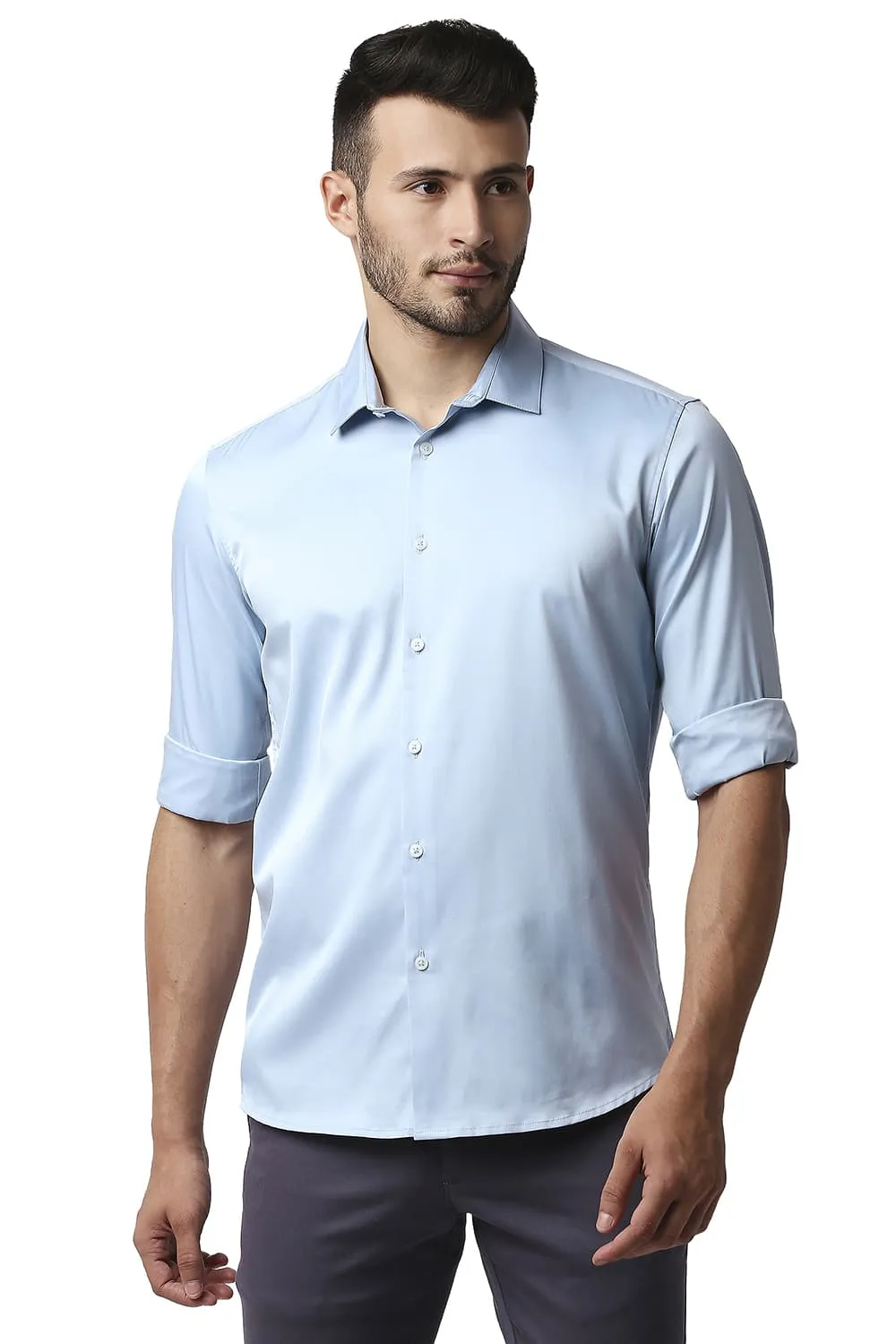 Slim Fit Polyester Stretch Shirt