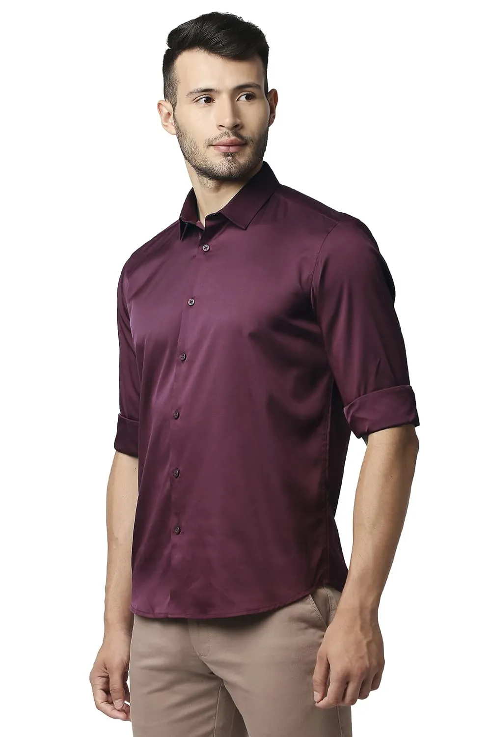 Slim Fit Polyester Stretch Shirt