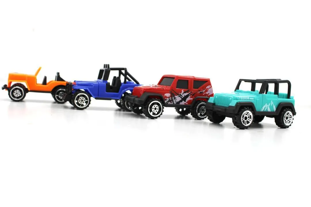 Small Pull Back Cars for Kids Pack of 8pcs Alloy Race Cars Mini Cars (Jeep Pull Back Toys)