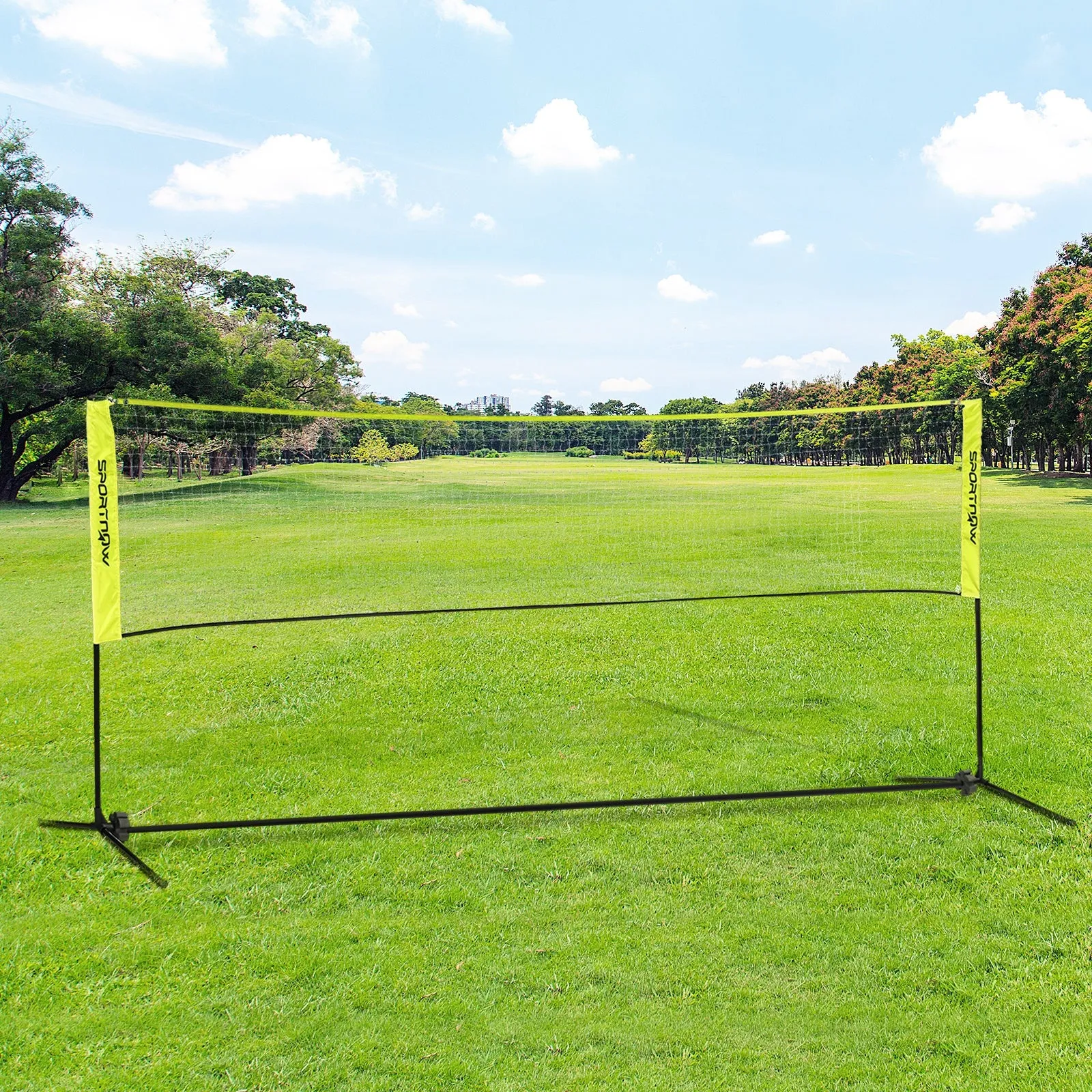 SPORTNOW 4m Badminton Net, Height Adjustable Outdoor Sports Net with Carry Bag, for Tennis, Pickleball and Volleyball