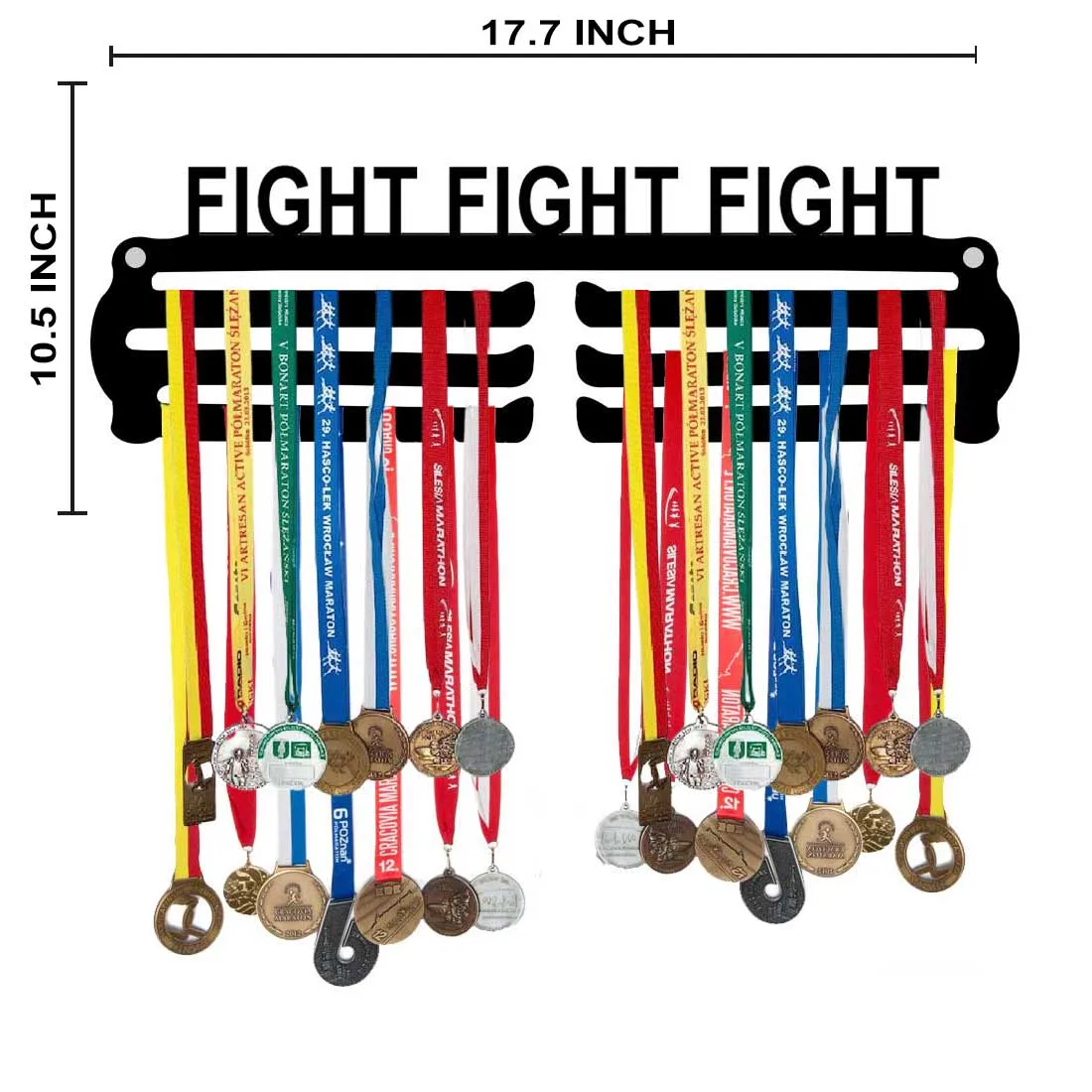 Stylish Black Acrylic Medal Hanger Showcasing Your Achievements in Cool Display-Fight