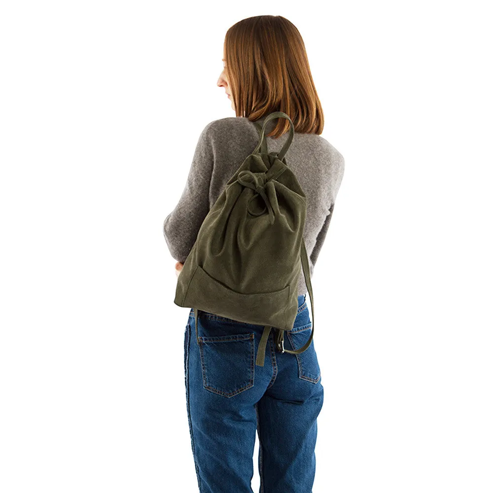 SUEDE BACKPACK GREEN