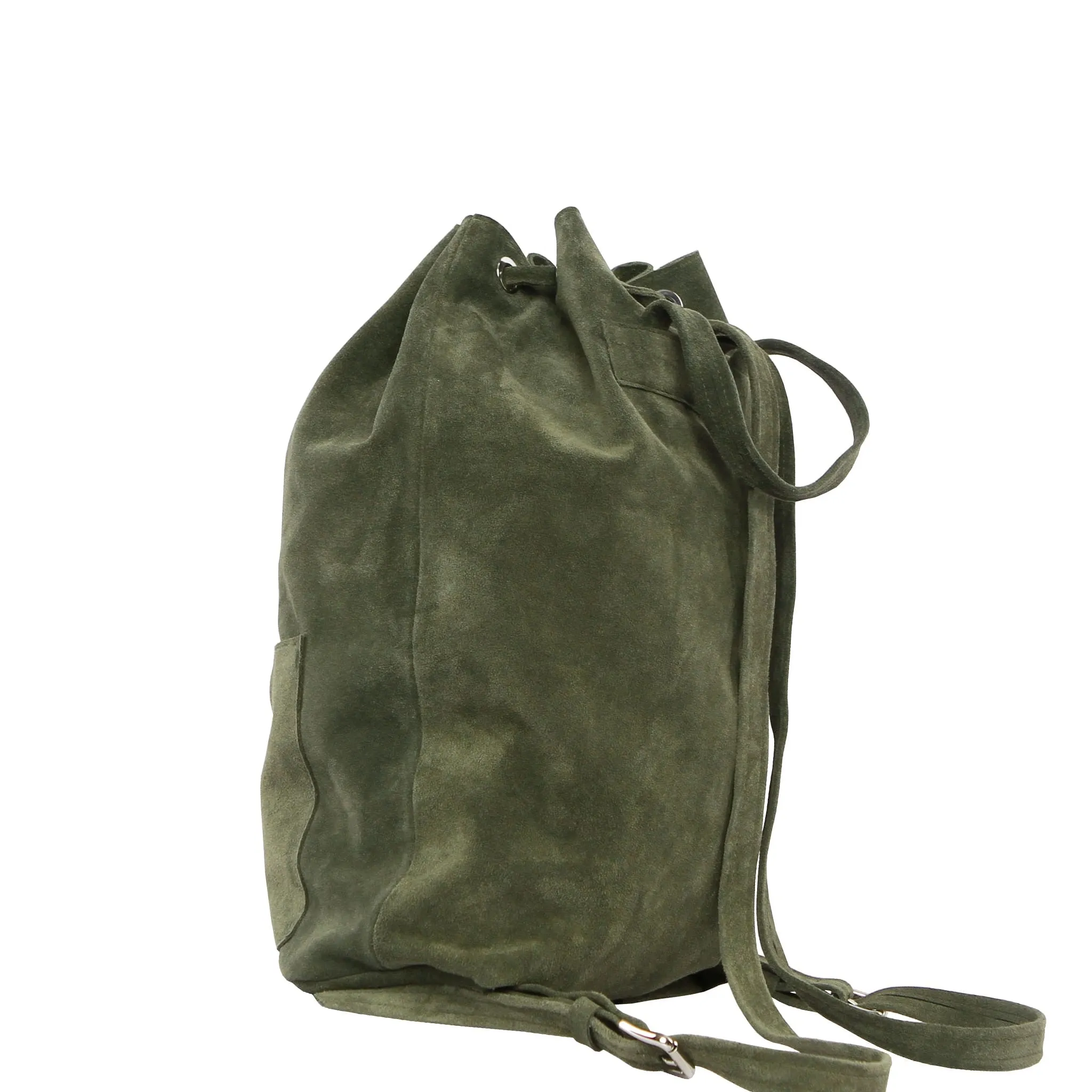 SUEDE BACKPACK GREEN