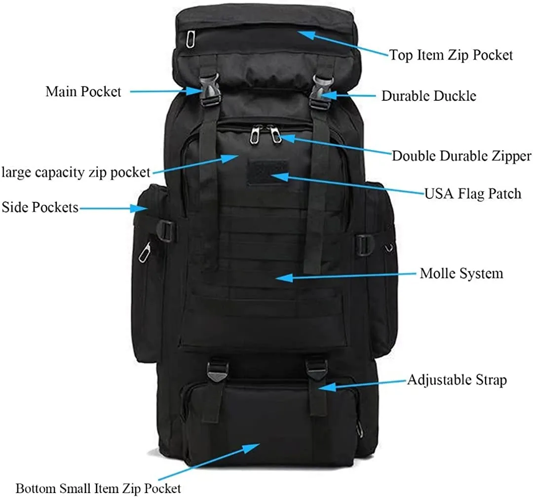 SurvivalPro 80L Waterproof Tactical Backpack