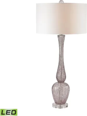 Swirl Glass Led Table Lamp In Radiant Orchid Glass