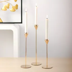 Swirl Metal Vintage Candle Holder Set