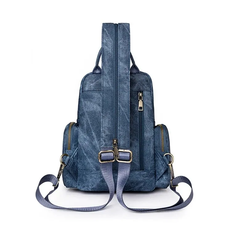 Sydney Denim 2-in-1 Sling   Backpack - Blue