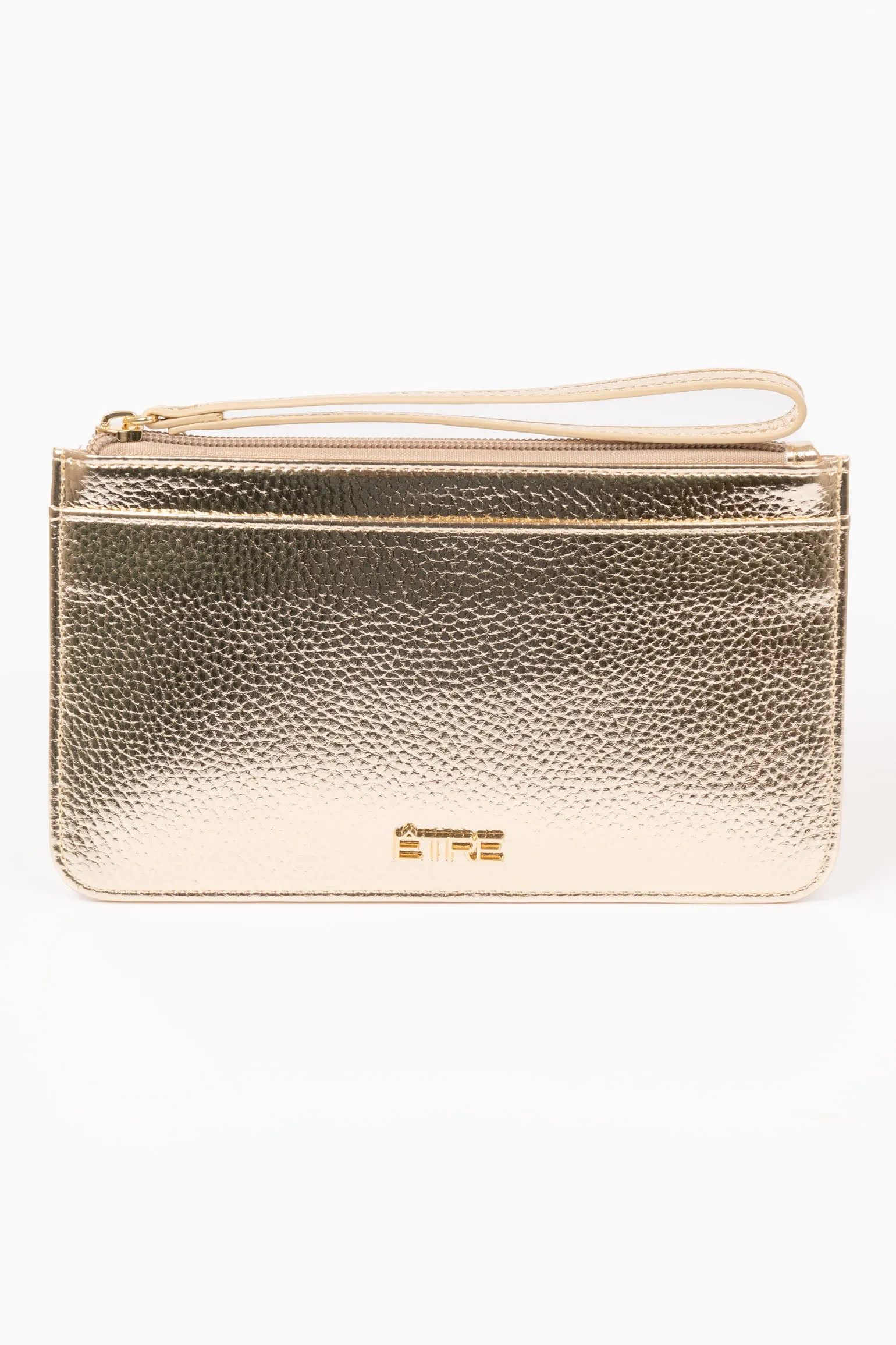 Tate Passport Holder Clutch Wallet - Gold, Faux Leather