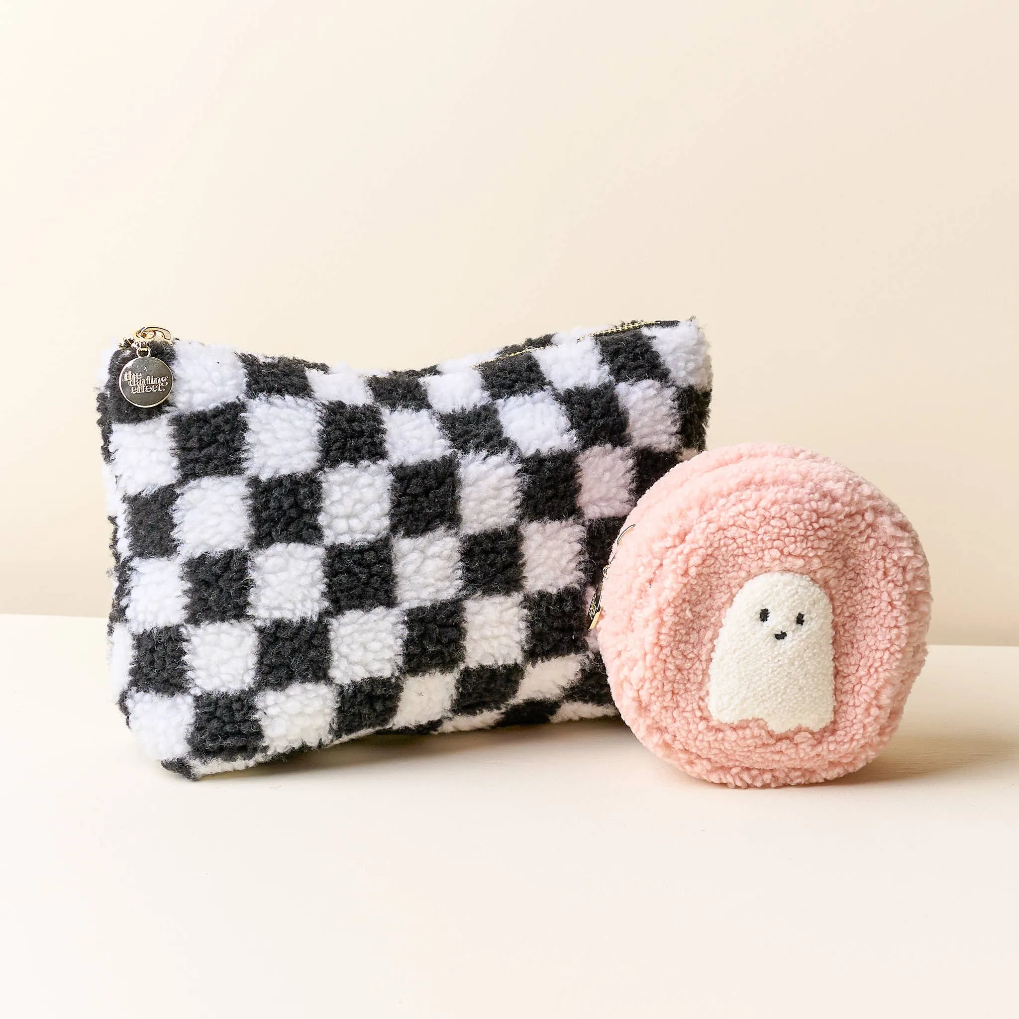 Teddy Pouch-Check Black