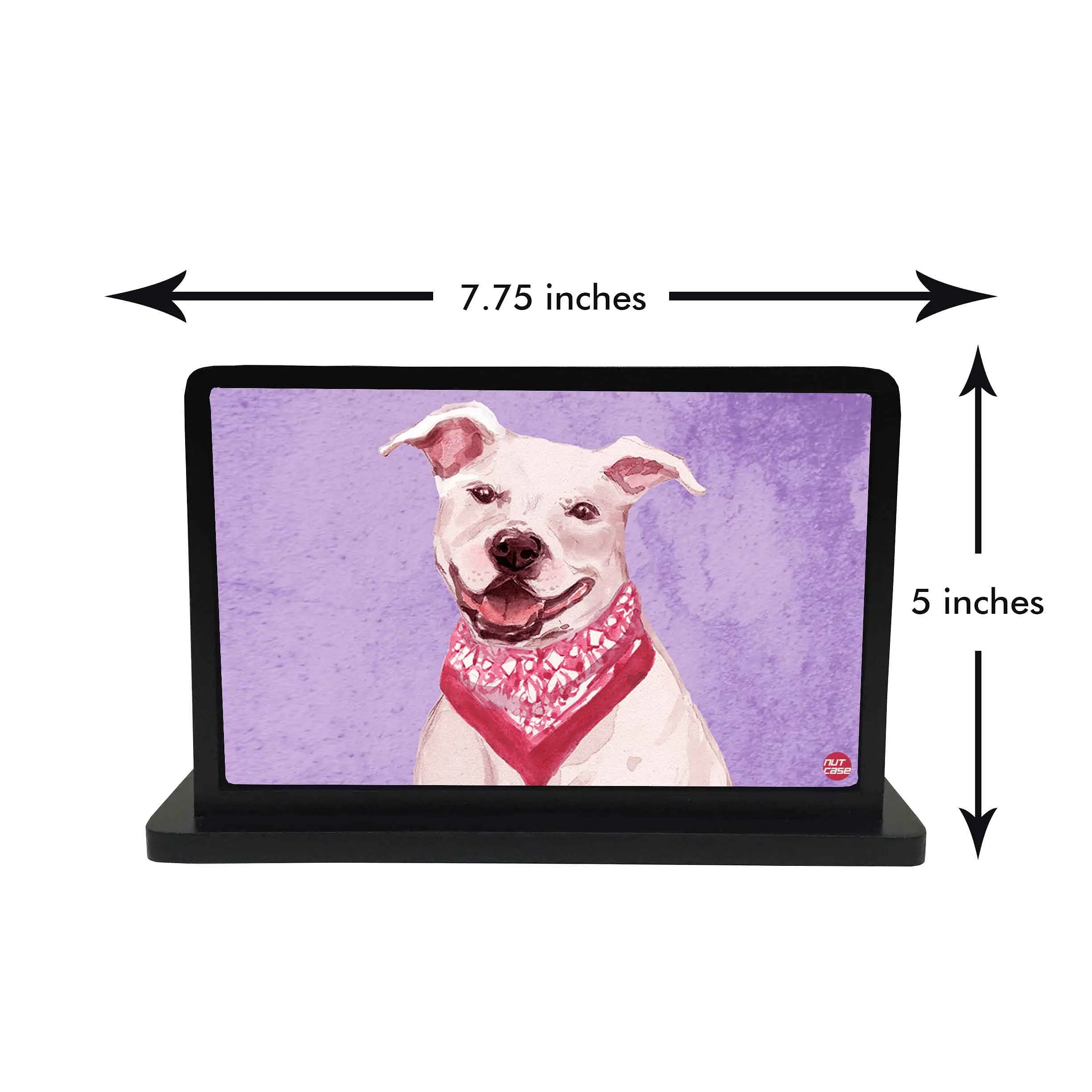 Tissue Holder Paper Napkin Stand - Dashing Pitbull Dog