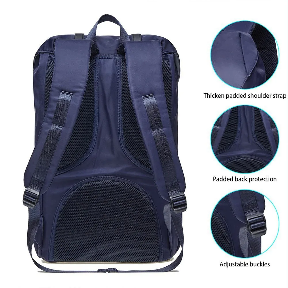 Travel Laptop Backpack, Outdoor Rucksack, School backpack Fits 15.6"(Nylon Blue)