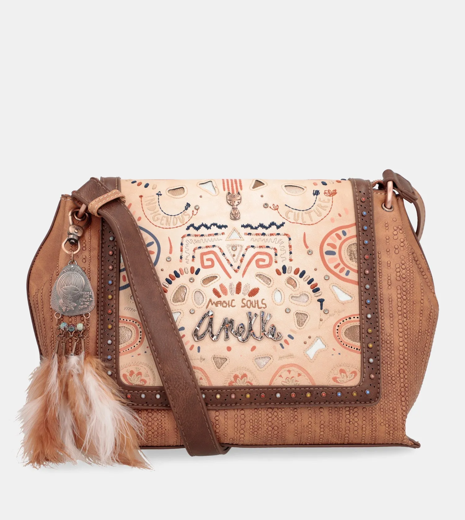 Tribe flap crossbody bag