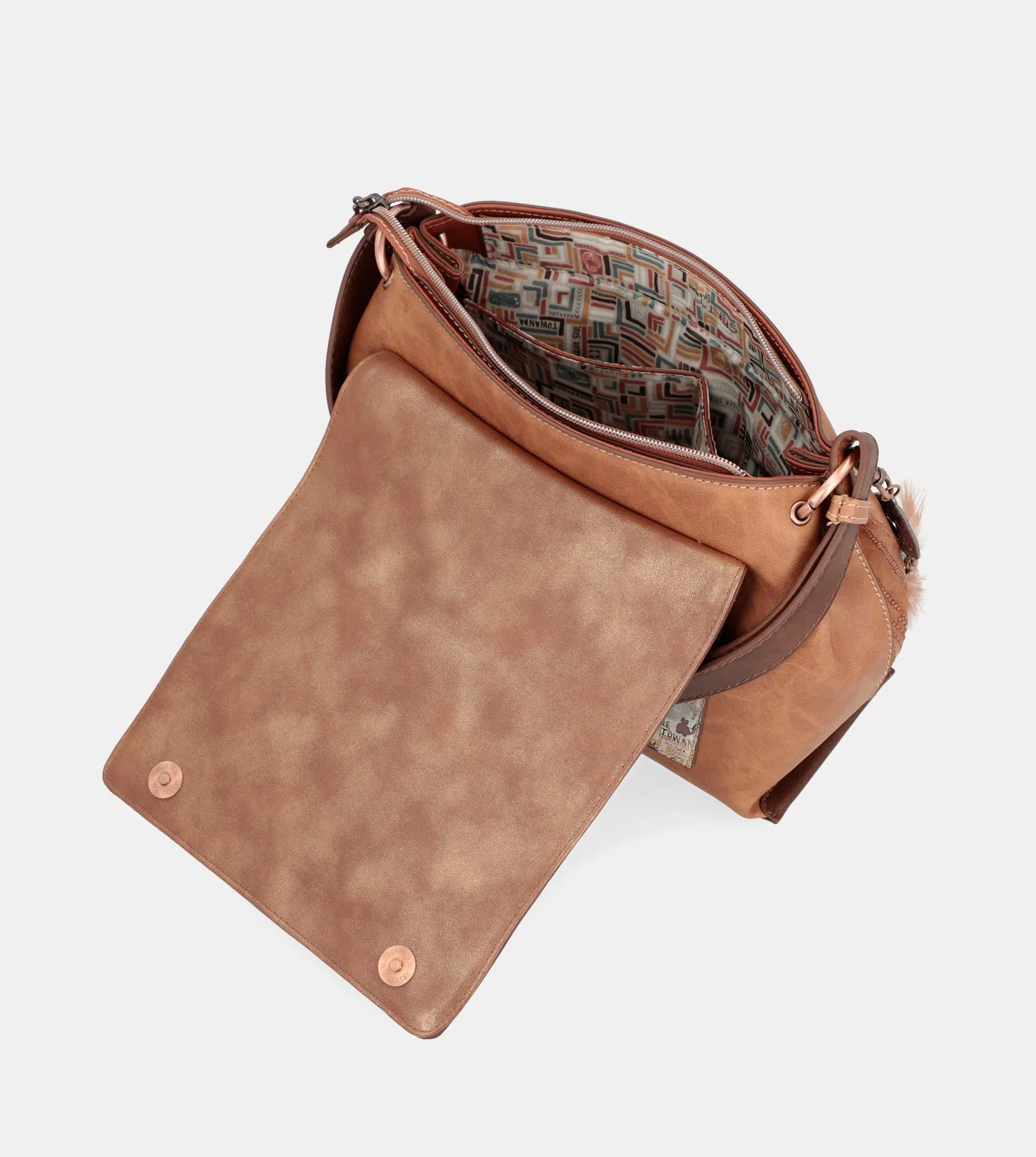 Tribe flap crossbody bag