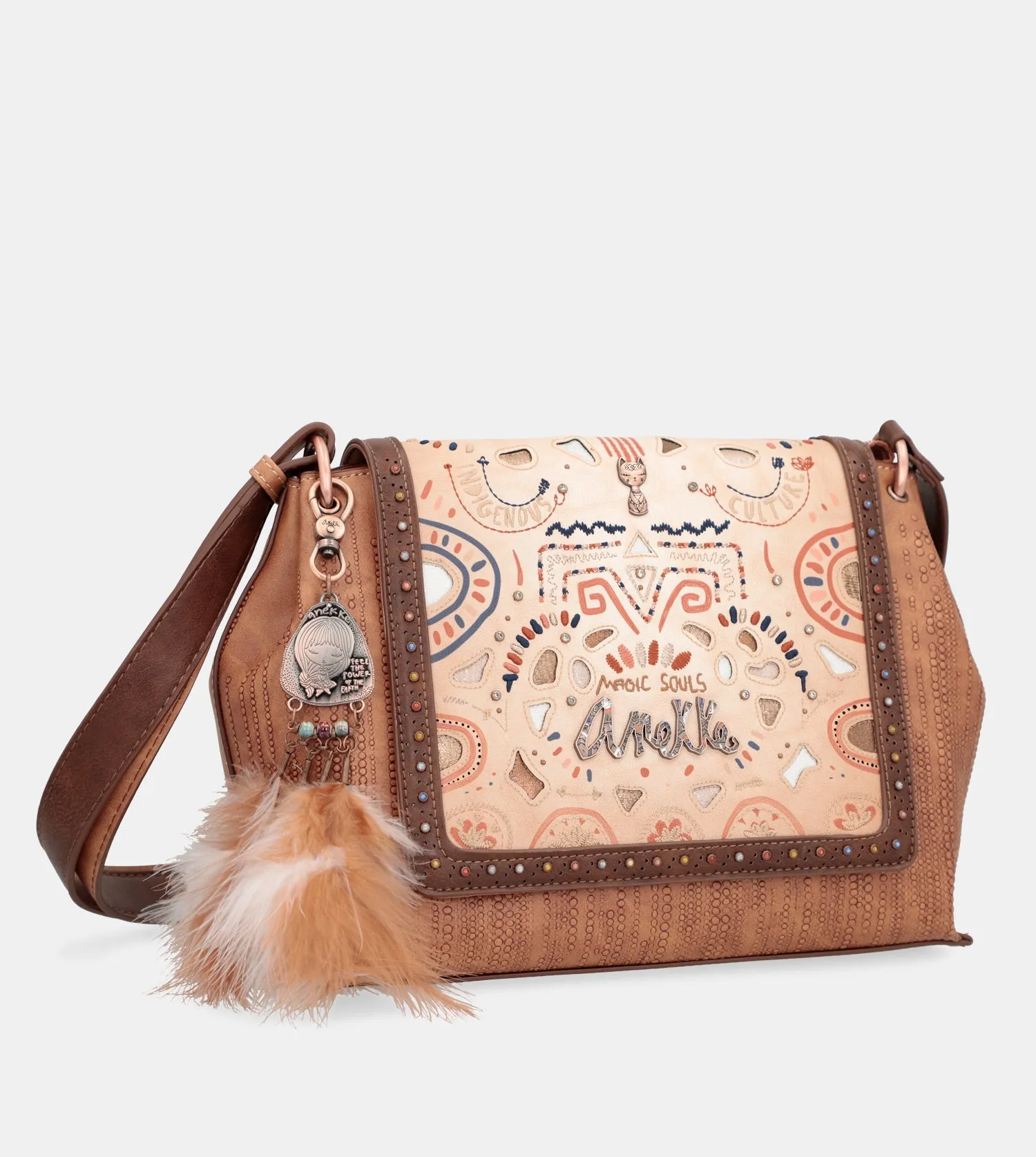 Tribe flap crossbody bag