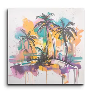 Tropical Bliss: Vibrant Palm Paradise