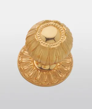 Tulip Centre Door Knob (Gold Plated)