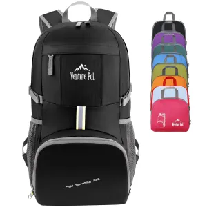 Venture Pal Black 35L Double-Layer Bottom & Shoulder Straps Sports Backpack