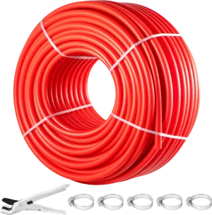 Vevor PEX Tubing Pipes 1" x 500' Non Oxygen Barrier PEX-B Tube for Radiant Floor Heating Systems Red New