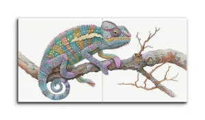 Vibrant Chameleon on Branch