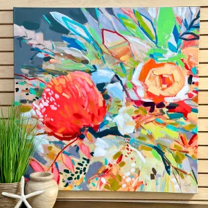 Vibrant Floral Oil Painting