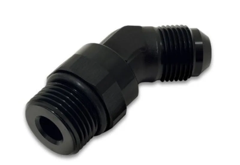 Vibrant Performance 45 Degree 10 AN Male to 10 AN Male O-Ring Adapter - Swivel - Black