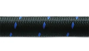 Vibrant Performance 5 Ft. Roll -12 AN Black Blue Nylon Braided Flex Hose