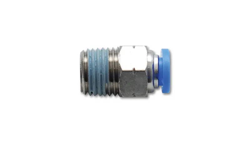 Vibrant Performance Adapter Fitting - Straight - 1/4" NPT Male to 3/8" Hose Quick Disconnect - Stainless