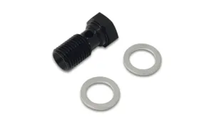 Vibrant Performance Banjo Bolt - Single Banjo - 10 mm x 1.000 Thread - 20 mm Length - Black (Pair)