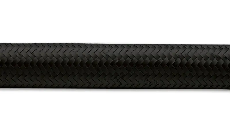 Vibrant Performance Braided Nylon Hose - 10 AN - 50 ft - Black