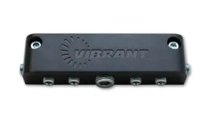 Vibrant Performance Manifold Fitting 4 Way 3/8" NPT Female Inlet Six 1/8" NPT Female Outlets