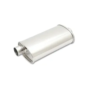 Vibrant Performance Stainless Steel Oval Muffler 2-1/2" In 2-1/2" Out- Offset C