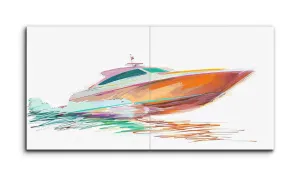 Vibrant Speedboat in Motion