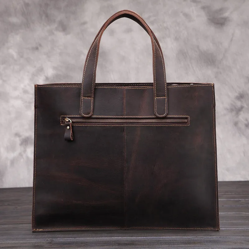 Vintage Men Leather Business Briefcase