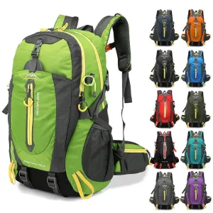 Water Resistant 40L Travel Backpack for Men and Women - Ideal for Outdoor ,Camping ,Hiking, Laptop Daypack, Trekking Climbing Sport Bag