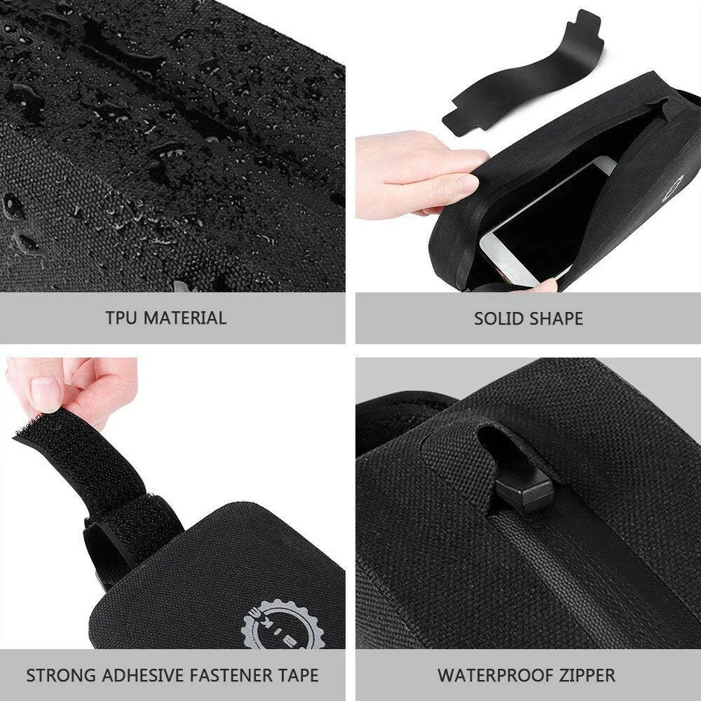 Waterproof Bike Bag Front Frame Top Tube Bicycle Pouch Large Capacity Cycling Front Storage Bag for Road Bike MTB Mountain Bike