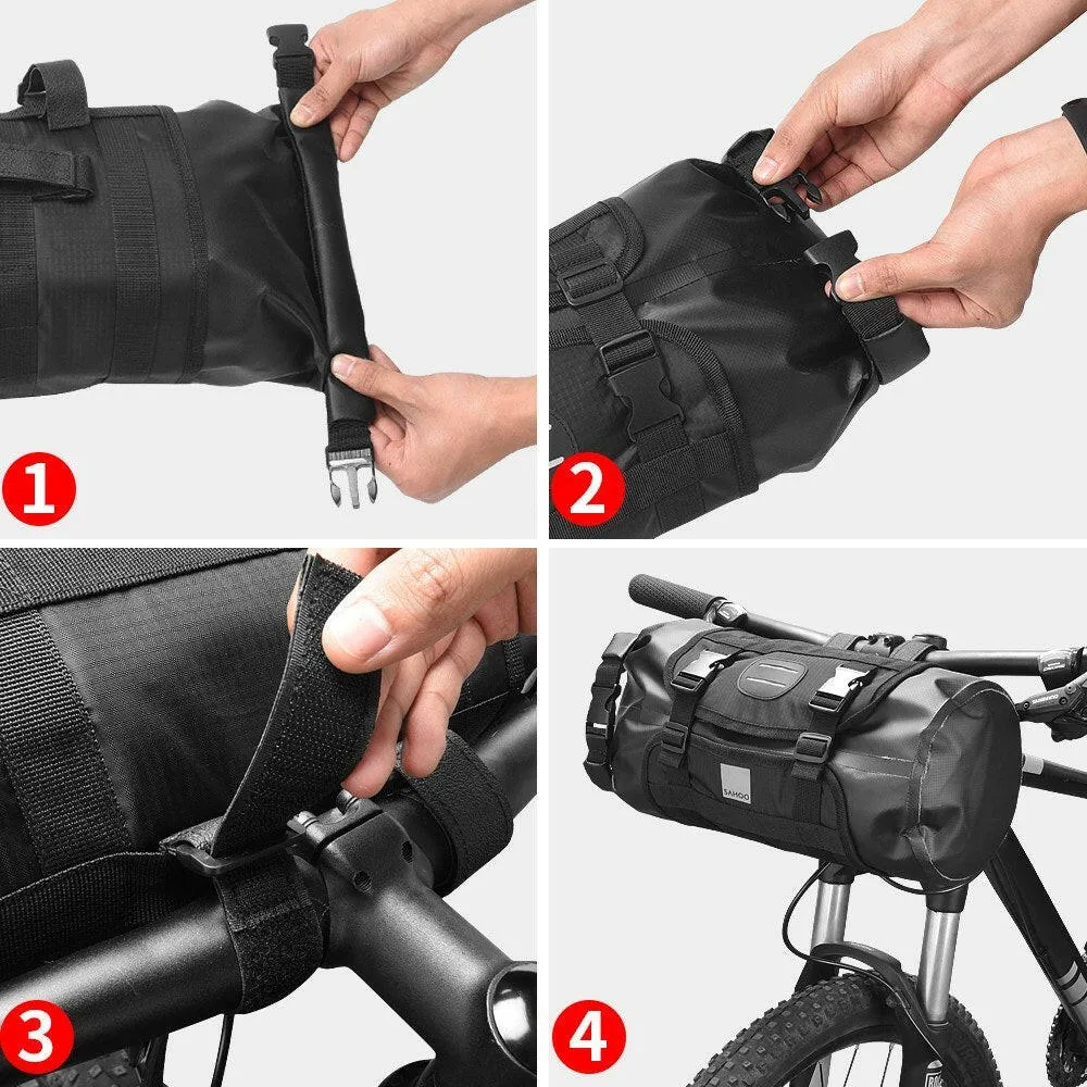 Waterproof Bike Handlebar Bag Front Bicycle Dry Pack Large Capacity Cycling Front Storage Bag for Road Bike MTB Mountain Bike