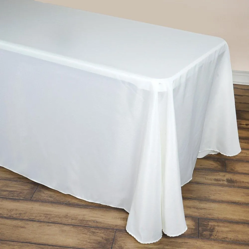 White Polyester Tablecloth