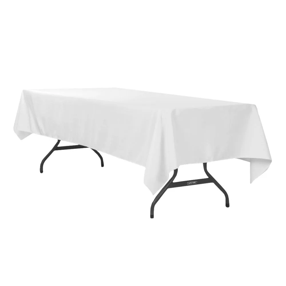 White Polyester Tablecloth