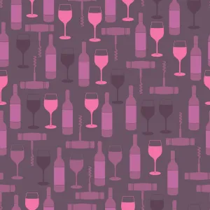 Wine Icons Pattern