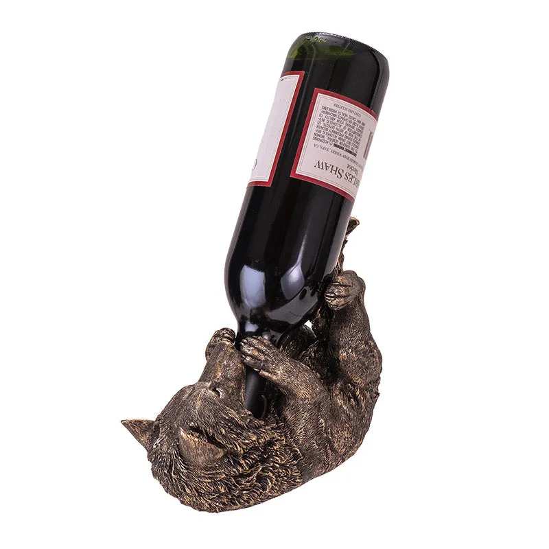 WOLF WINE BOTTLE HOLDER C/8